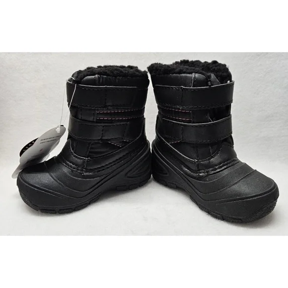 Wonder Nation Big Girls Black Winter Boots Temp Rating -5F Degrees Size 4 NWT - Picture 12 of 14